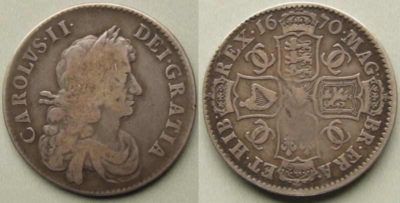 Charles II, 1670 halfcrown Charles II, 1670 halfcrown